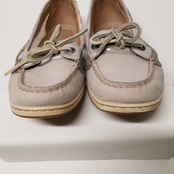 Sperry Topsider Gray & Silver Metallic Angelfish Boat Shoe - Picture 11 of 16